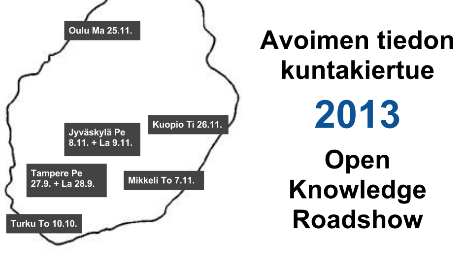 avoimen tiedon kuntakiertue 2013