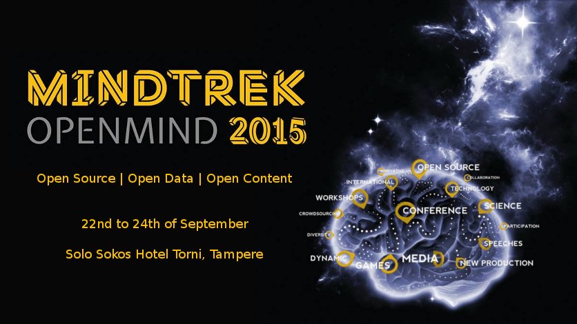 Mindtrek Openmind 2015 open data open content open source Tampere