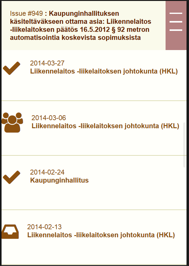 Mitä ja milloin on oikeasti tapahtunut päätöksenteossa. Open decisions -visualisointi kertoo päätöksenteon avainhetket.